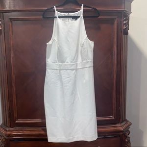 BANANA REPUBLIC - White Halter Top Pencil Dress